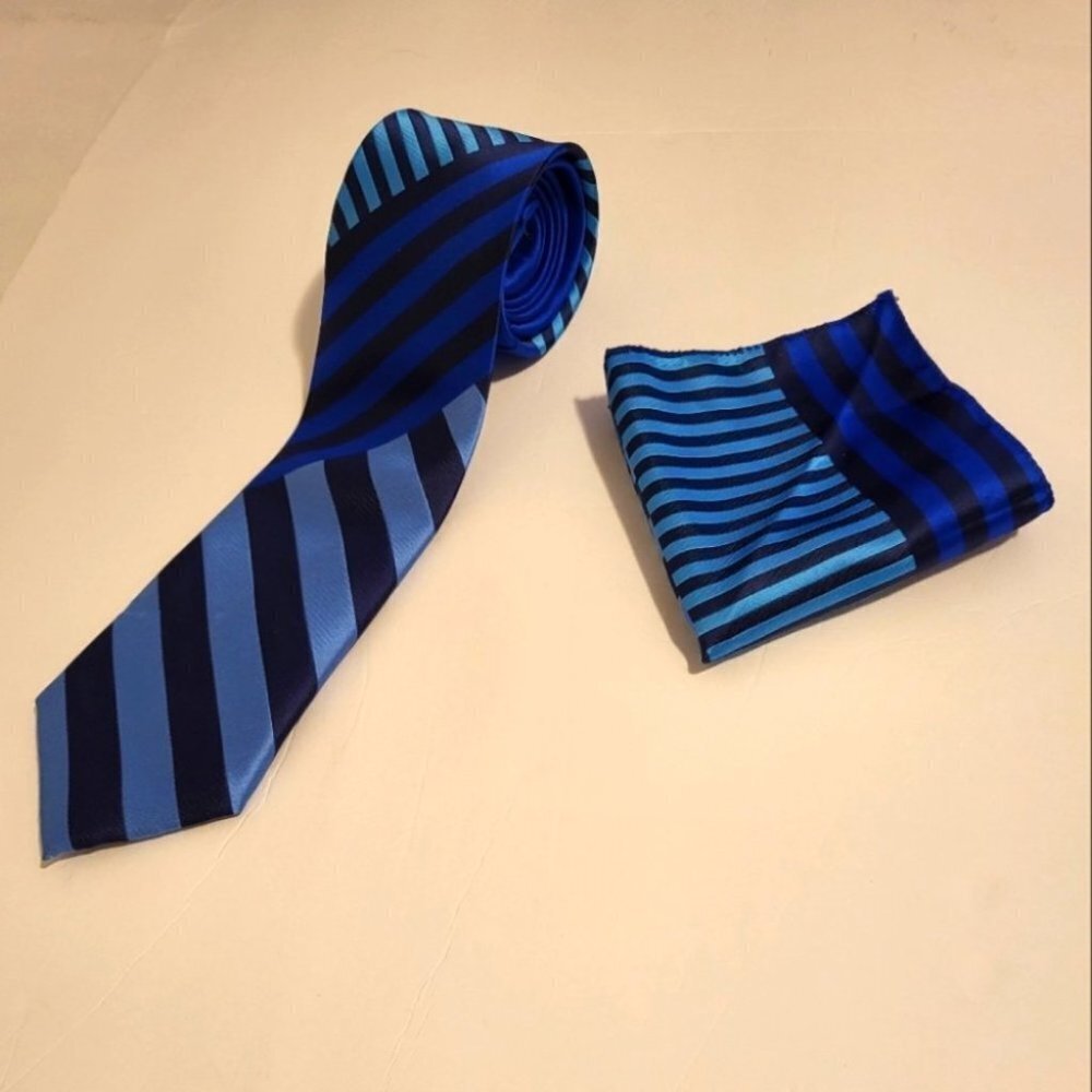 Men's Necktie Handkerchief Set by Bruno Conte